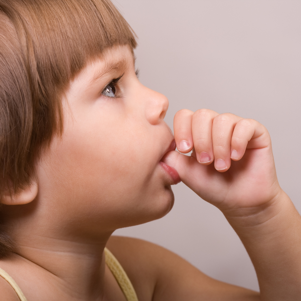 Toddler sucking thumb